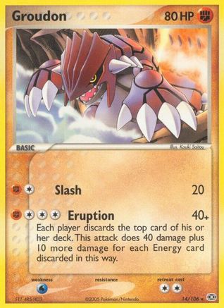 Image of Groudon (14/106) (Stamped) [EX: Emerald]