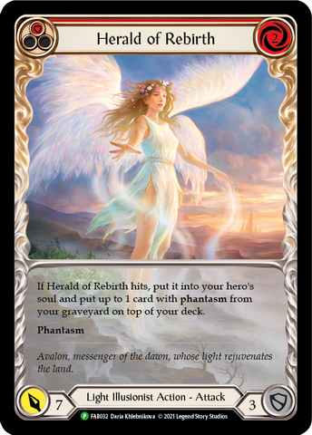 Herald of Rebirth (Red) [FAB032] (Promo)  Rainbow Foil