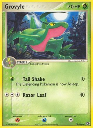 Image of Grovyle (28/106) (Stamped) [EX: Emerald]