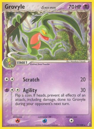 Image of Grovyle (19/100) (Delta Species) (Stamped) [EX: Crystal Guardians]