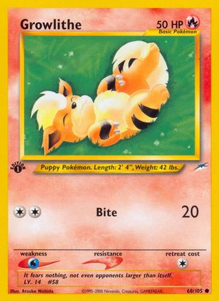 Image of Growlithe (68/105) [Neo Destiny 1st Edition]