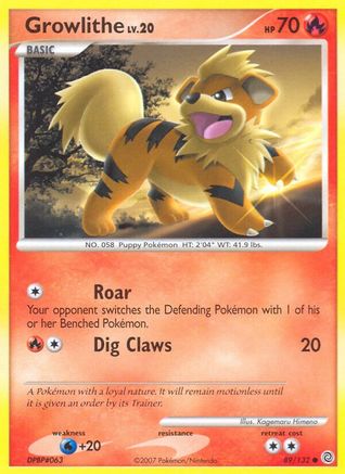 Image of Growlithe (89/132) [Diamond & Pearl: Secret Wonders]