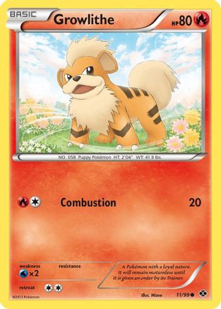 Image of Growlithe (11/99) [Black & White: Next Destinies]