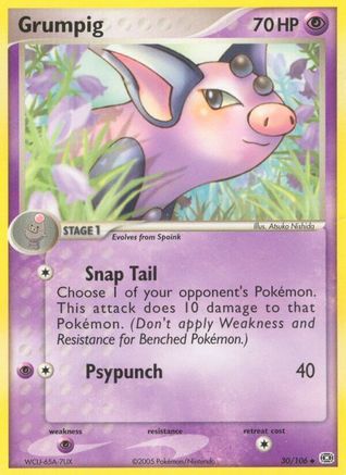 Image of Grumpig (30/106) (Stamped) [EX: Emerald]