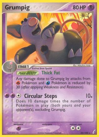 Image of Grumpig (20/100) (Stamped) [EX: Crystal Guardians]