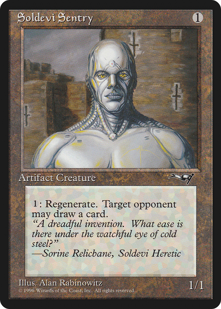 Image of Soldevi Sentry (Hands Raised) [Alliances]