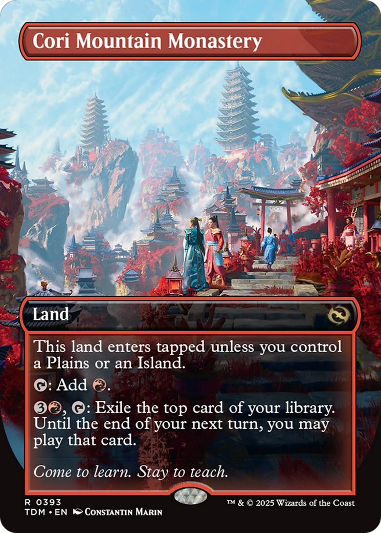 Image of Cori Mountain Monastery (Borderless) [Tarkir: Dragonstorm]