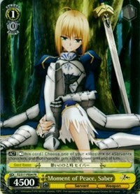 Image of Moment of Peace, Saber (FZ/S17-PE04 PR) (Promo) [Fate/Zero]