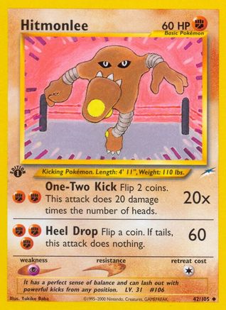 Image of Hitmonlee (42/105) [Neo Destiny 1st Edition]
