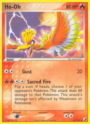 Image of Ho-Oh (27/115) (Stamped) [EX: Unseen Forces]