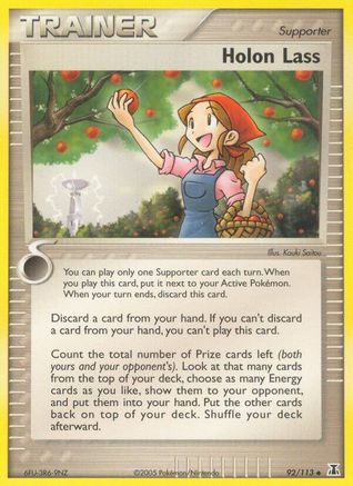 Image of Holon Lass (92/113) (Stamped) [EX: Delta Species]