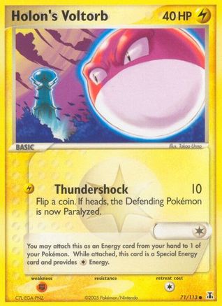 Image of Holon's Voltorb (71/113) (Stamped) [EX: Delta Species]