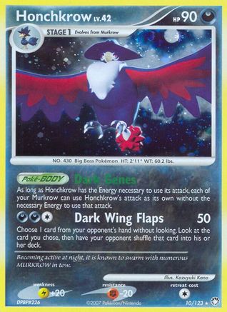 Image of Honchkrow (10/123) [Diamond & Pearl: Mysterious Treasures]