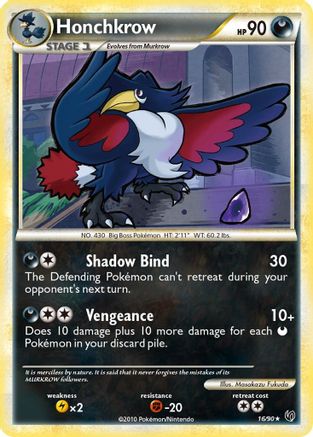 Image of Honchkrow (16/90) [HeartGold & SoulSilver: Undaunted]