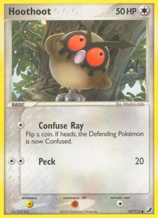 Image of Hoothoot (59/115) (Stamped) [EX: Unseen Forces]
