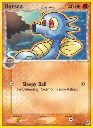 Image of Horsea (50/101) (Delta Species) (Stamped) [EX: Dragon Frontiers]