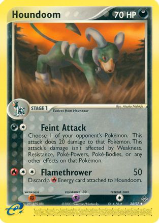 Image of Houndoom (34/97) [EX: Dragon]