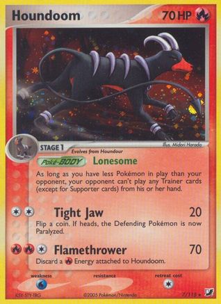 Image of Houndoom (7/115) (Stamped) [EX: Unseen Forces]