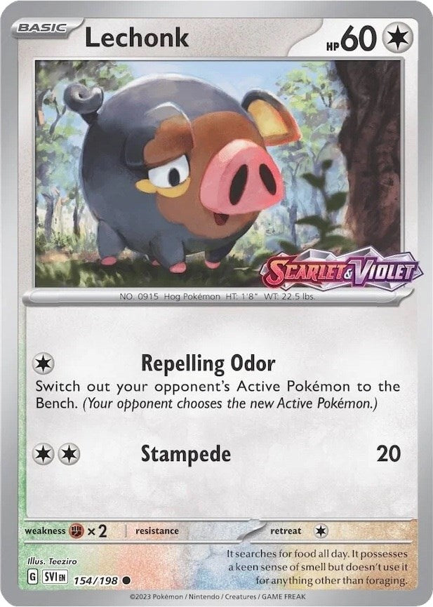 Image of Lechonk (154/198) (Store Promo) [Scarlet & Violet: Black Star Promos]