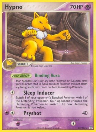 Image of Hypno (23/113) (Stamped) [EX: Delta Species]