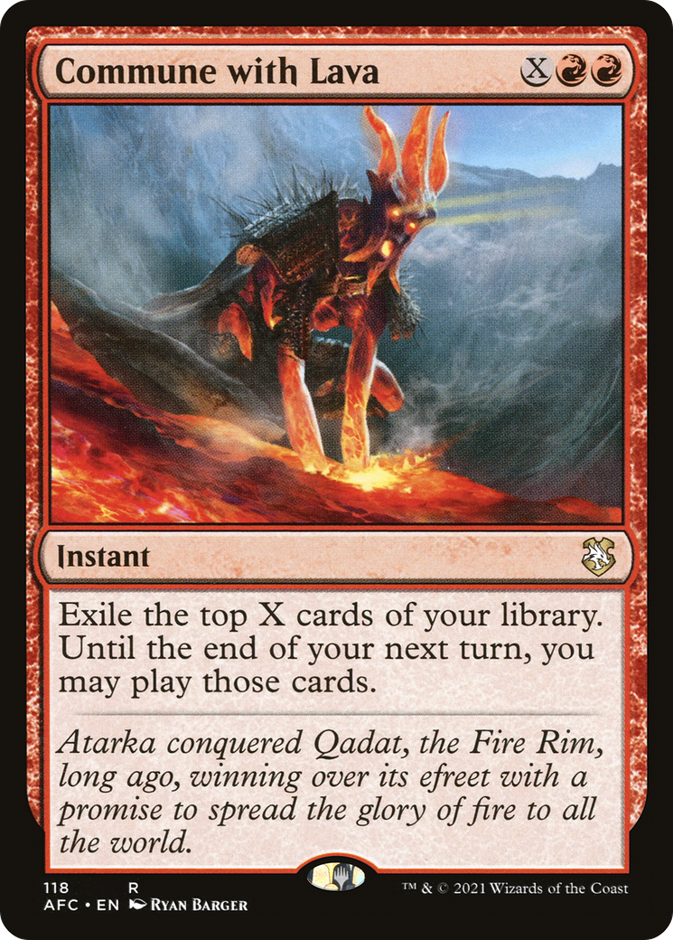 Image of Commune with Lava [Dungeons & Dragons: Adventures in the Forgotten Realms Commander]