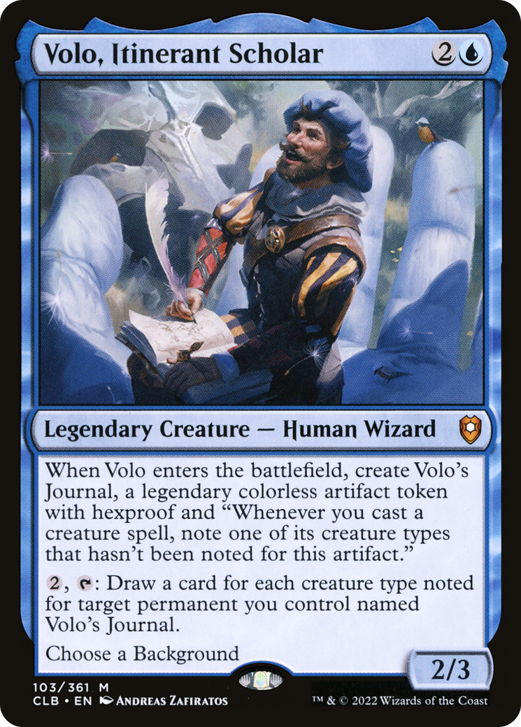 Image of Volo, Itinerant Scholar [Commander Legends: Battle for Baldur's Gate]