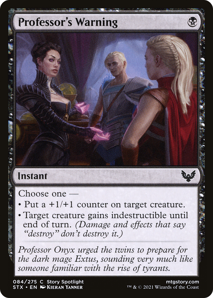 Image of Professor's Warning [Strixhaven: School of Mages]