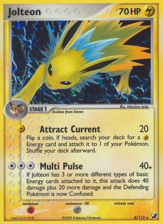 Image of Jolteon (8/115) (Stamped) [EX: Unseen Forces]