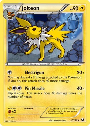 Image of Jolteon (37/108) [Black & White: Dark Explorers]