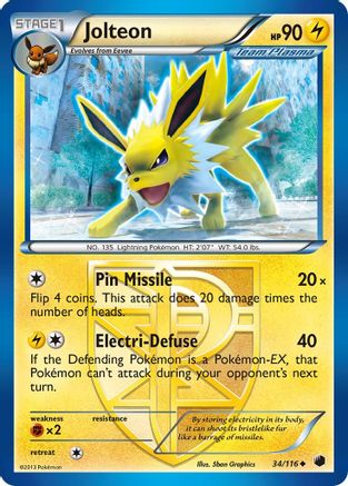 Image of Jolteon (34/116) [Black & White: Plasma Freeze]