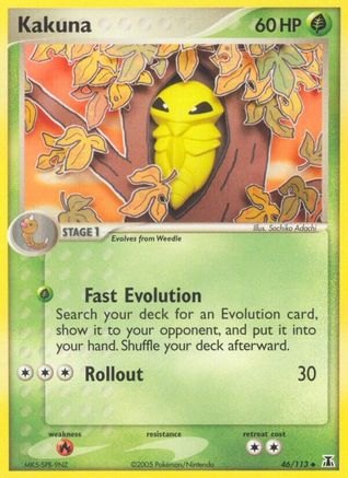Image of Kakuna (46/113) (Stamped) [EX: Delta Species]
