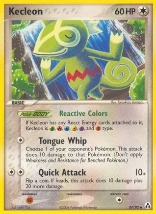 Image of Kecleon (37/92) (Stamped) [EX: Legend Maker]