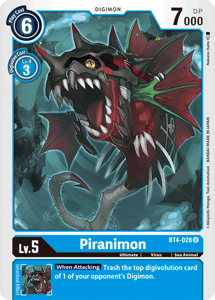 Image of Piranimon [BT4-028] [Great Legend]