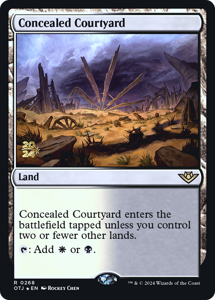 Image of Concealed Courtyard (OTJ) [Outlaws of Thunder Junction Prerelease Promos]