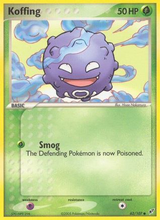 Image of Koffing (62/107) (Stamped) [EX: Deoxys]