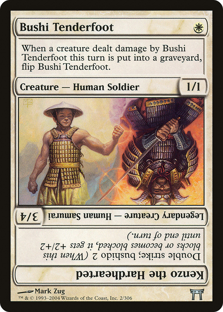 Image of Bushi Tenderfoot // Kenzo the Hardhearted [Champions of Kamigawa]