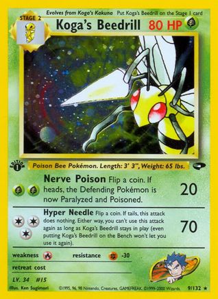 Image of Koga's Beedrill (9/132) [Gym Challenge 1st Edition]