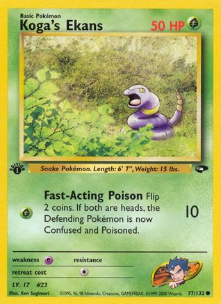 Image of Koga's Ekans (77/132) [Gym Challenge 1st Edition]