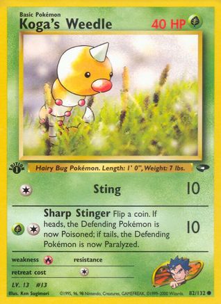 Image of Koga's Weedle (82/132) [Gym Challenge 1st Edition]
