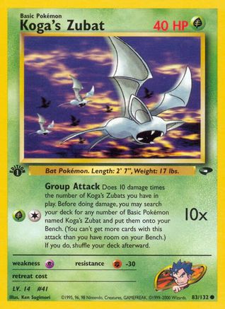 Image of Koga's Zubat (83/132) [Gym Challenge 1st Edition]