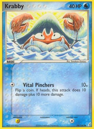 Image of Krabby (54/100) (Stamped) [EX: Crystal Guardians]
