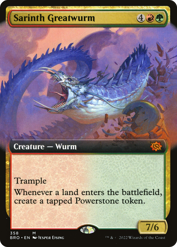 Image of Sarinth Greatwurm (Extended Art) [The Brothers' War]