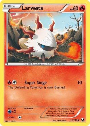 Image of Larvesta (21/108) [Black & White: Dark Explorers]