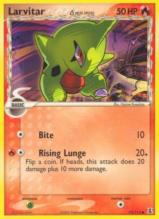 Image of Larvitar (73/113) (Delta Species) (Stamped) [EX: Delta Species]