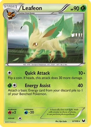 Image of Leafeon (6/108) [Black & White: Dark Explorers]