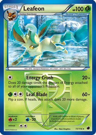Image of Leafeon (11/116) [Black & White: Plasma Freeze]