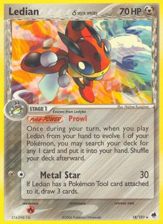Image of Ledian (18/101) (Delta Species) [EX: Dragon Frontiers]