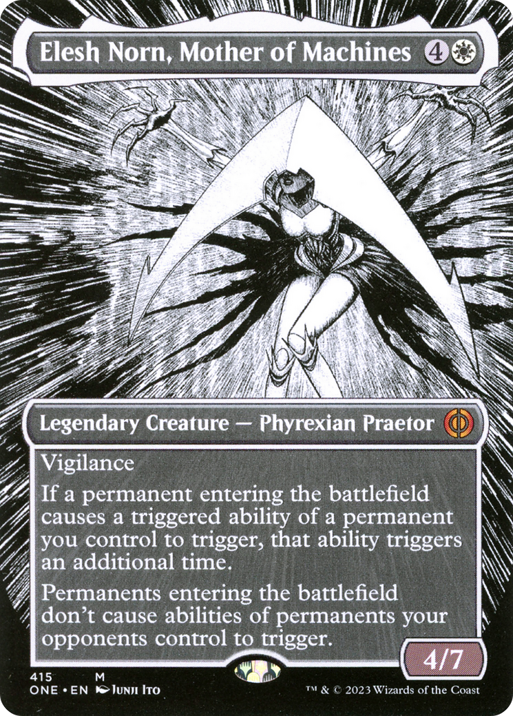Image of Elesh Norn, Mother of Machines (Borderless Manga) [Phyrexia: All Will Be One]