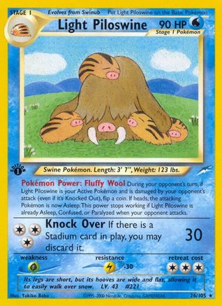 Image of Light Piloswine (26/105) [Neo Destiny 1st Edition]
