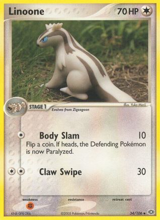 Image of Linoone (34/106) (Stamped) [EX: Emerald]